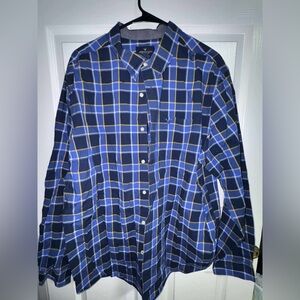 American Eagle Outfitters Blue and Yellow Plaid Shirt